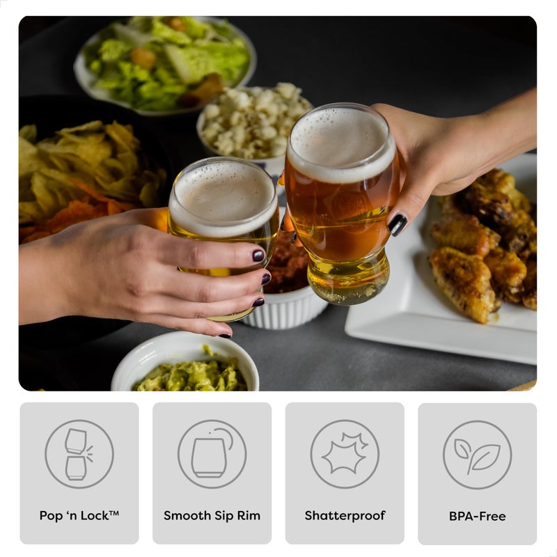 TOSSWARE POP 7oz Pint Mini SET OF 48, Premium Quality, Recyclable, Unbreakable & Crystal Clear Plastic Beer Glasses, 48 Count (Pack of 1) - Image 3